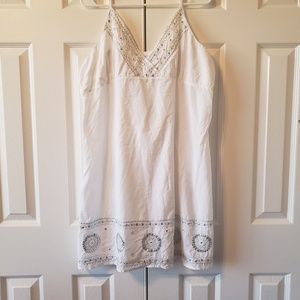White embroidered lounge Dress or occasions
